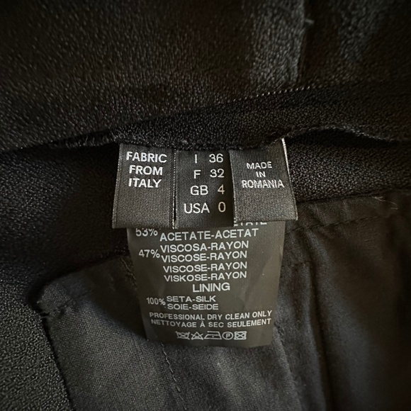 RARE Derek Lam Collection Sailor Flare Black Trouser Sz 0 - Picture 13 of 16